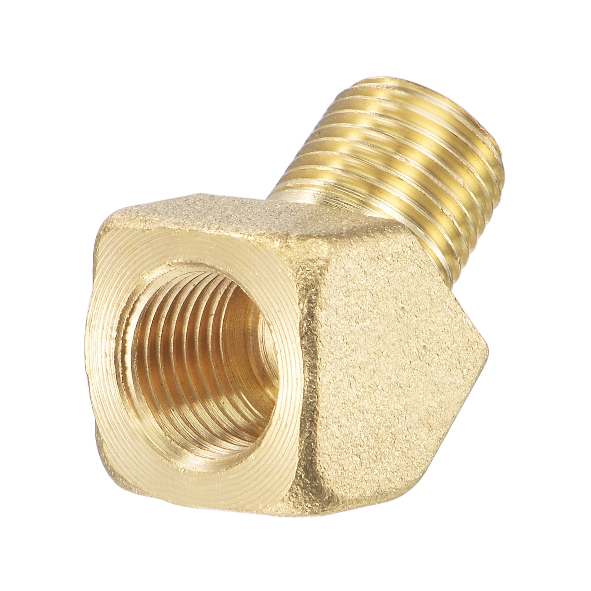 Uxcell 1/8 NPT Male to Female Thread Brass Hose Fitting Elbow 45 Degree