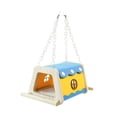 thumbnail image 4 of Casa de nido de pájaros escondite escondite el cobertizo decorable cabaña loro cama para dormir para periquitos cacatúas pequeños animales Amarillo Azul, 4 of 8
