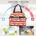 thumbnail image 4 of Disketp Red Lobster Lonchera Térmica para Mujer y Hombre, Bolsa de Almuerzo Reutilizable e Impermeable para Trabajo, Viajes y Picnic, 4 of 7