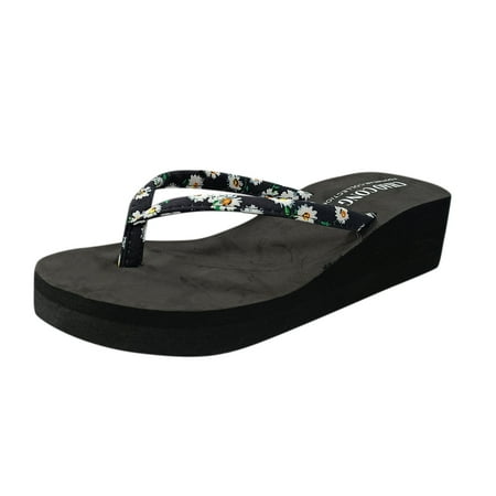 

Slippers For Women Ladies Bohemian Wedges Slippers Causal Beach Shoes Flip Flops Sandals White Platform Flip Flops for Women Size 8 Flip Flops Women Size 6