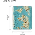 thumbnail image 6 of SKYSONIC Baby Kids Cozy Warm Throw Thermal Soft Bed Blanket 50x60 in Animals World Map Flannel Fleece Blanket, 6 of 6