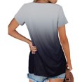 thumbnail image 5 of Teissuly Womens Fashion Gradient Color V-Neck Short Sleeve T-shirt Tops Blouse, 5 of 8
