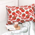 thumbnail image 4 of Pofeuu Hand Drawn Tomatoes Print Polyester Microfiber Plush Pillowcases, Super Soft and Cozy Pillow Case Covers with Envelop Closure（Pillow core not included）-14"x20", 4 of 6
