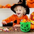 thumbnail image 1 of COM1950s Halloween Pumpkin Bucket,Candy Bucket with Practical Handle,Versatile Decor for Adults Halloween Parties,Featuring Smile Design,Compact Size 7.1X5.3 Inches, 1 of 9