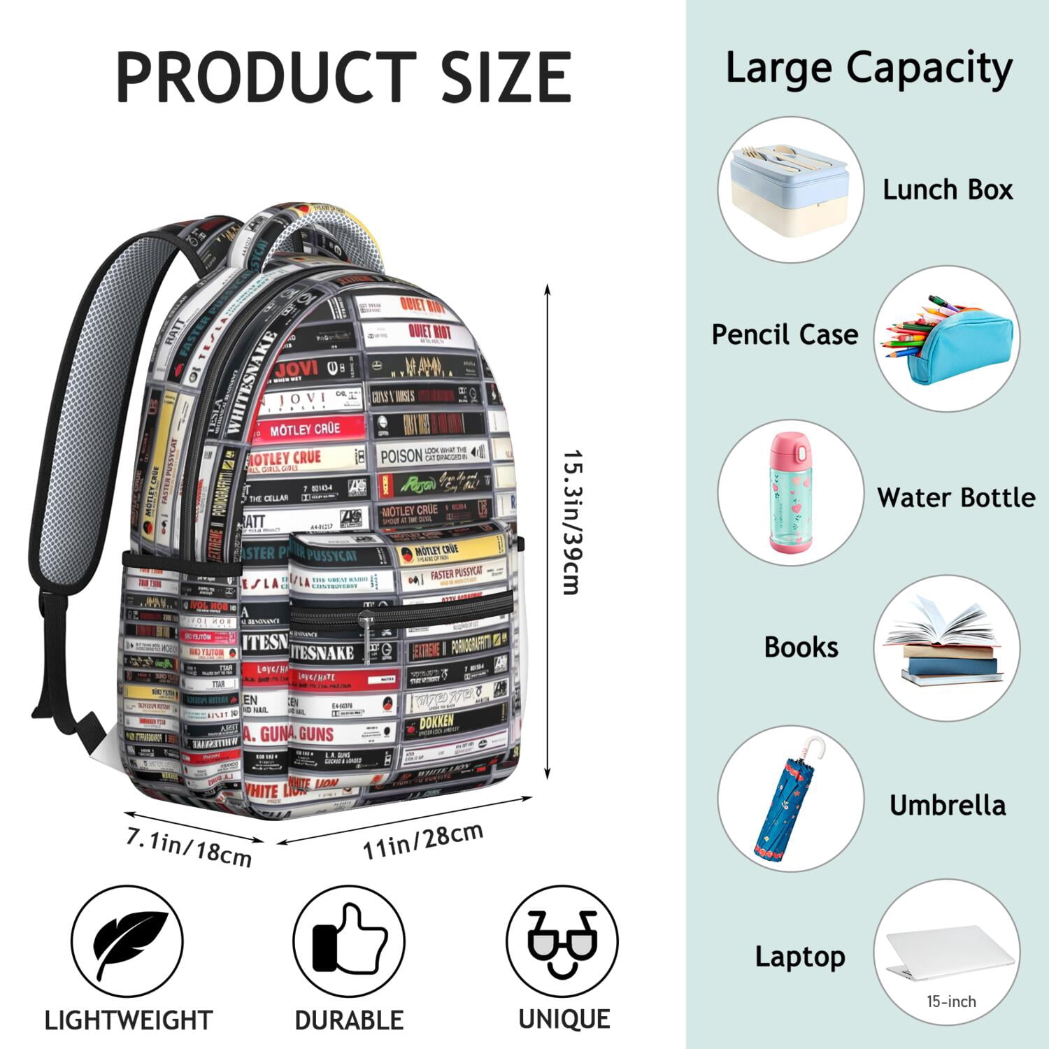 Lightweight Waterproof Backpack for Students - Ergonomic School Bag with Padded Straps & Spacious Storage - Breathable Daypack for Commuters & Teens (Great Gifts for College Students)