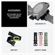 Garmin fenix® 8 – 47 mm, Solar, Sapphire, Premium Multisport GPS Smartwatch, Long-Lasting Battery Life, Dive-Rated, Built-in LED Flashlight, Titanium with Amp Yellow/Graphite Band