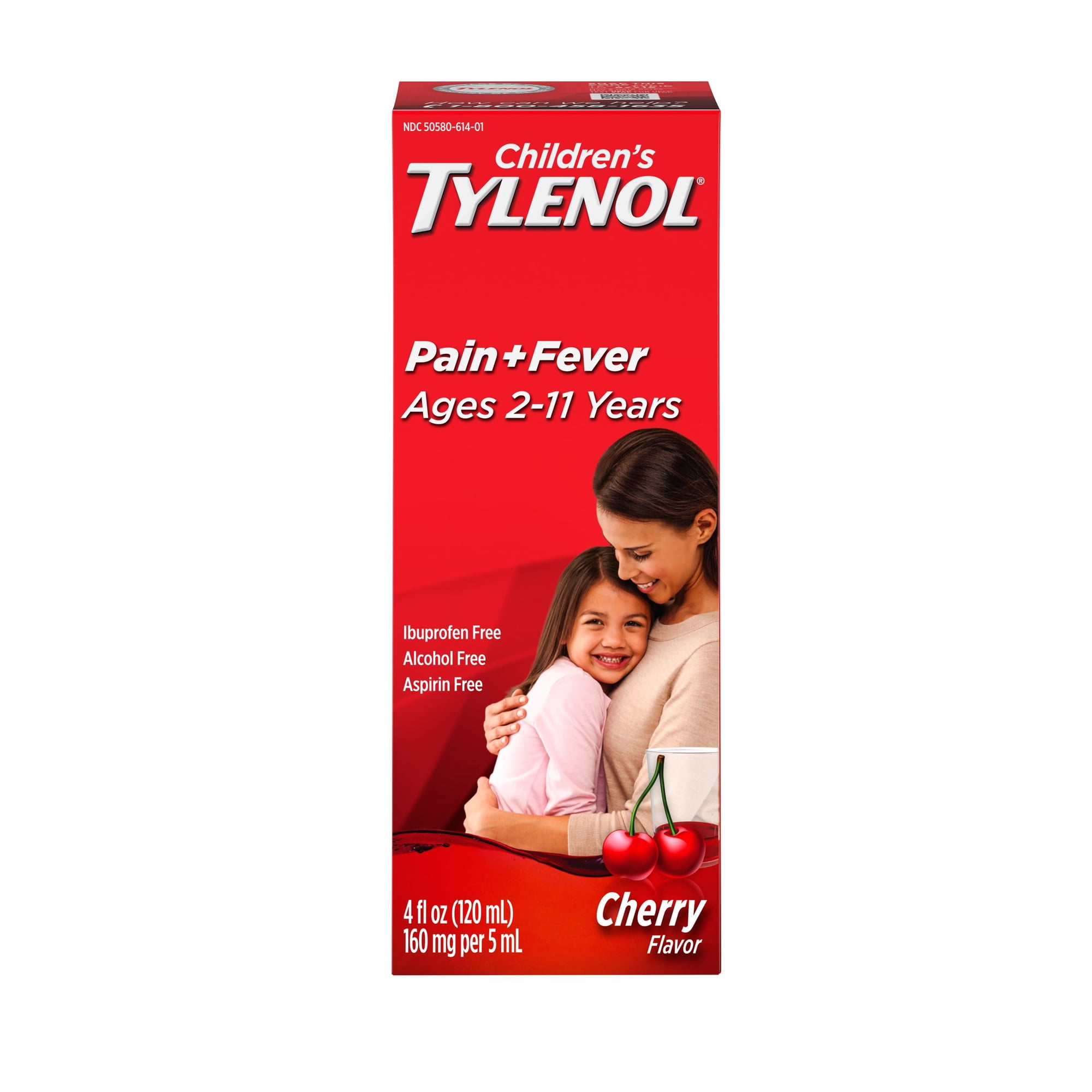 Tylenol Children's Pain Reliever & Fever Reducer, Cherry Flavor Syrup, 4 oz, 3 Pack