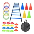 thumbnail image 4 of DYNWAVECA Agility Ladder Portable Staircase Balance Jumping Obstacles Adjustable Rungs 44 Piece Blue, 4 of 10