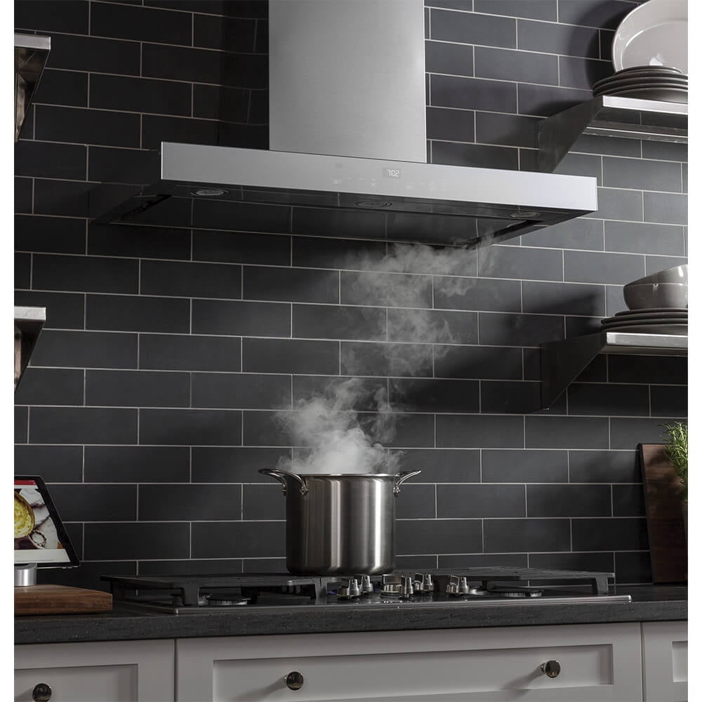 GE Profile 36" Ducted Wall Mount Range Hood in Stainless Steel