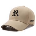 thumbnail image 4 of XIAOCHA Letter R Embroidered Baseball Cap for Men Breathable Outdoor Urban Sun Guard Dad Hat ,Khaki, 4 of 4