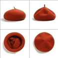 thumbnail image 3 of Beret Hat Wool French Beanie Hat Outdoor Hat Winter Hat Fashion Lady Hat, 3 of 8