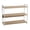 Coastal Oak, variant on Household Essentials Jamestown Wide 3 Shelf Open Storage Bookshelf Mid Century Walnut Wood Grain and Black Metal
