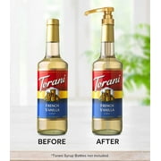 4-Pack Gold Little Squirt Syrup Pumps for Coffee Syrup Bottles, Fits 750ml 25.4oz Torani, Skinny, DaVinci Bottles, Coffee Syrup Dispenser for Coffee Bar