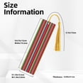 thumbnail image 3 of Kdxio Mexican Serape Blanket Stripes Print Metal Tassel Bookmarks,Perfect Gift for Art Lovers and Bookworms Metal Bookmarks for Women, 3 of 8