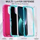 thumbnail image 2 of Funda para iPhone 13 con 2 protectores de pantalla, resistente y duradera, de 3 capas, con protección completa contra caídas y golpes, para Apple iPhone 13 de 6.1 pulgadas (rosa), 2 of 8