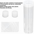 thumbnail image 3 of Plastic Coin Collection Holder, Dime Storage Tubes, Round, Transparent Coin Tubes Plastic Coin Storage Tubes with Cushion Sponge for 25mm/0.98in, 3 of 5
