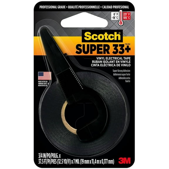 ScotchR Super 33  Vinyl Electrical Tape,10414NA, 0.75 in x 12.5 yd
