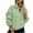 Green, variant on YOIAVAIOY Women's Polo Sweatshirt Quarter Zip Pullover Sweatshirts Fall Winter Casual Stand Collar Tops Gray S