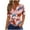 Red-06, variant on Mittory Womens Boho Tops Dressy Casual Floral Print V Neck Short Sleeve Henley T Shirts Button Down Blouses Graphic Tees