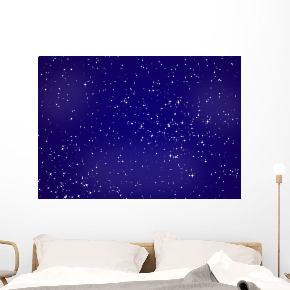 Night Sky Wall Mural by Wallmonkeys Peel and Stick Graphic (48 in W x
