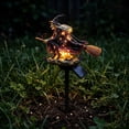 thumbnail image 7 of Halloween Solar Garden Lights, Flying Witch Stake Lamp Outdoor Waterproof Auto On/Off Purple LED Yard Decor for Lawn Pathway Party Resin, 7 of 7