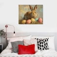 thumbnail image 5 of Wooden Frame Canvas Painting, Vintage Easter Bunny Wall Art Oil Painting Spring Painting Farmhouse Colourful Easter, Framed Wall Art Print, Home Decor, Perfect Holiday Gift for Him Or Her, 5 of 6