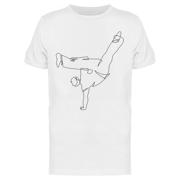 Capoeira Fighter Hand Drawn T-Shirt Men -Image by Shutterstock, Male 3X-Large