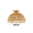 thumbnail image 3 of Ceiling Light, Staron 2026 Bohemian Rattan Chandelier, Handwoven Twine Rope Pendant Lamp for Bedroom Dining Room Easy Installation Bulb Not Included, Khaki, 3 of 7