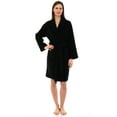 thumbnail image 4 of TowelSelections Women's Robe, Turkish Cotton Short Terry Bathrobe X-Small Moonless Night, 4 of 5