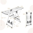 thumbnail image 3 of Costway 2-Layer Space-saving Aluminum Drying Rack Collapsible Clothes Drying Rack, 3 of 10