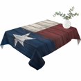 thumbnail image 2 of Vintage Star Country Table Cloth Waterproof Tablecloths, American Flag Blue Red Tablecloth Dining Table Cover for Kitchen Party Tabletop Outdoor, Rectangle Tablecloth 52x70 Inch, 2 of 9