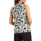 thumbnail image 3 of BLUSA DE OFICINA CASUAL SIN MANGAS CON VOLANTES Y NUDO EN EL CUELLO PARA MUJERES INSPIRADA EN CHIC XL BLANCA, 3 of 6