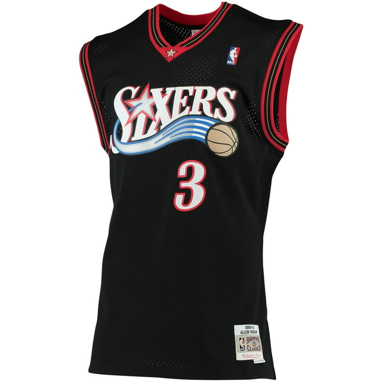 Mitchell & Ness Philadelphia 76ers Allen Iverson Authenic Red Jersey