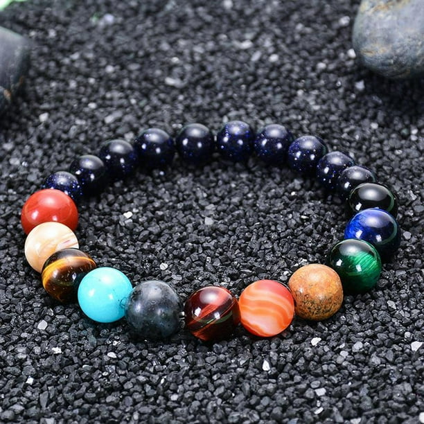 Elástico Planetas Pulseras Pulseras para Mujeres Hombres Amante Novia Hablada Mujer , 6 Para 6mm 6 a 6 mm Fernando Pulsera de cuentas de joyería