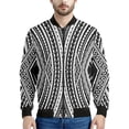 thumbnail image 3 of Chaqueta con cremallera maorí en blanco y negro para hombres y niños, sudadera de gran tamaño con estampado 3D, chaquetas bomber de manga larga para primavera y otoño, 3 of 5