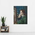 thumbnail image 2 of Stillman Mariana Girl Window Portrait Painting Extra Large XL Wall Art Poster Print, 2 of 3