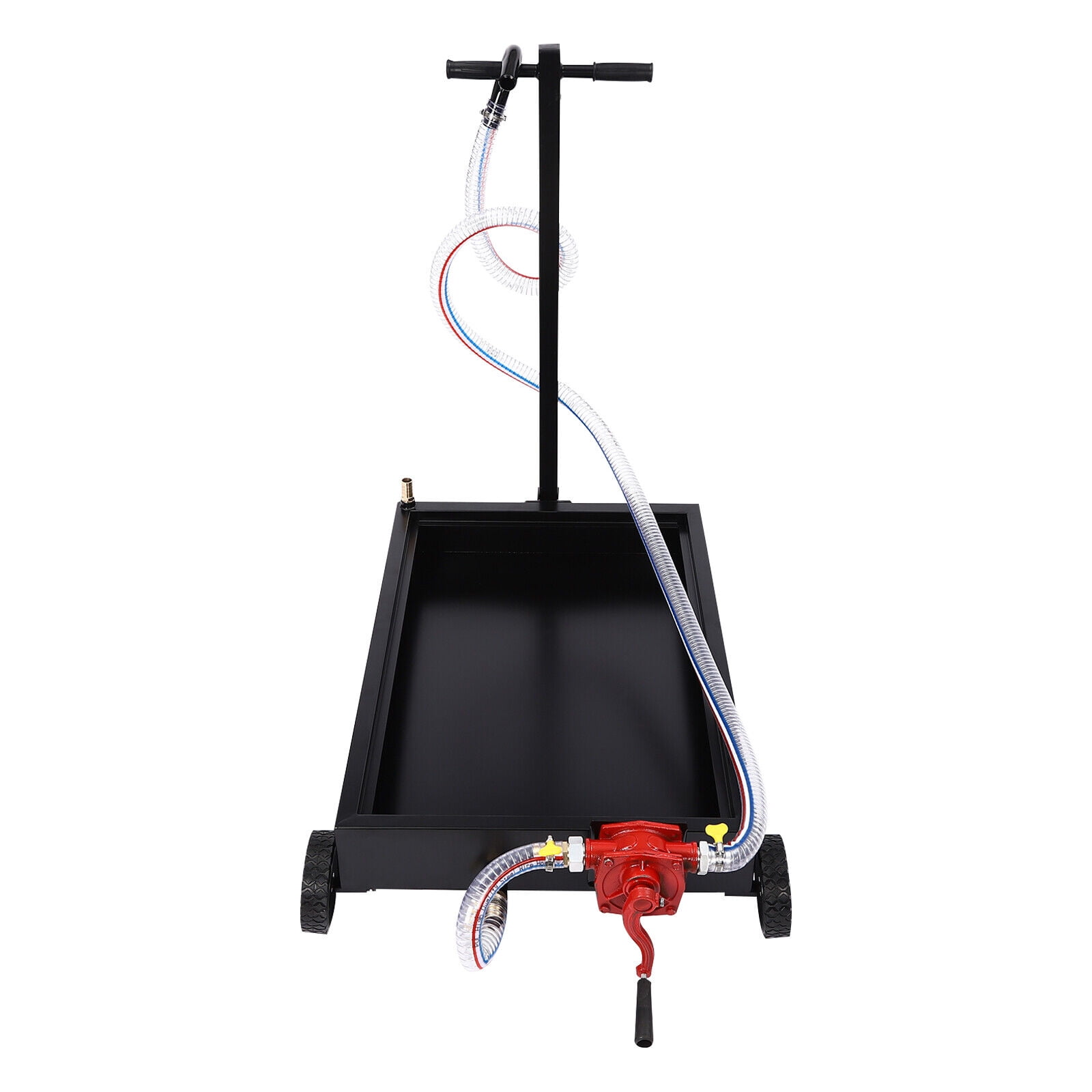 Modern Black Oil Drain Pan, 15 Gallon Oil Drain Tank, Large Capacity Oil Change Pan 15gal Capacity Steel
