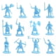 thumbnail image 1 of 2x 200 piezas de plástico Medieval Knight Soldier Toys de acción arcaicos Disposición de infantería del Dioram perfke figuras de caballos, 1 of 8
