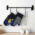 thumbnail image 6 of Cauagu Solar System Print Oven Mitts 2 Piece Set,BBQ Gloves Grilling Gloves Kitchen Silicone Oven Gloves Heat Resistant Oven Mitts for Barbecue Cooking & Baking, 6 of 6