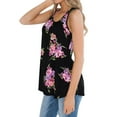 thumbnail image 5 of Women Sleeveless Floral Print Zipper Back Tank Top, 5 of 5