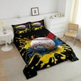 thumbnail image 4 of Erosebridal 3D Baseball Bedding Full Comforter Set, Modern Balls Player Down Comforter, Sports Theme Decor, Reversible, 4 of 7