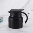 thumbnail image 2 of FHBVT Portable Stainless Steel Kettle Double Layer Tea Pot 800ml Insulated Leak Proof Water Bottle One Click Outlet Hot Cold Drink Thermos Tea Separation Travel Office Camping Outdoor Christmas Gift, 2 of 7