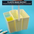 thumbnail image 4 of Parvistic Pen Washing Bucket Plastic Brush Cleaner Detachable Plastic Bucket Art Painting Holder, 4 of 11