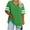Green, variant on Htigea Women's Plus Size V Neck T Shirts Summer Half Sleeve Tees Casual Loose Fit Tunic Tops Today Sales White,2XL