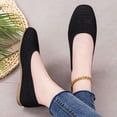 thumbnail image 6 of Hurxie Flats for Women Ballets Shoes: Comfortable Knitted Dressy Work Flats - Ladies Wedding Flat Casual Shoes Black, 6 of 7