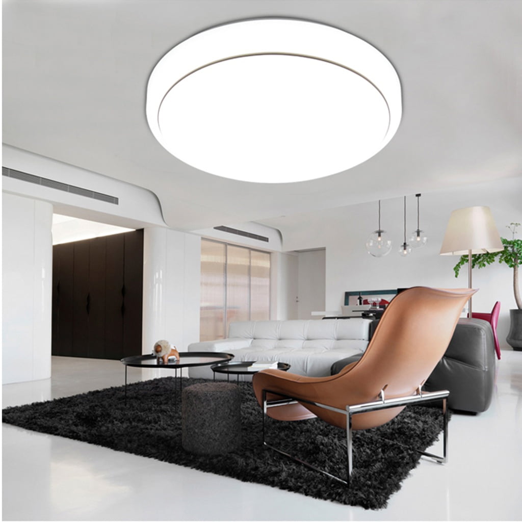2Pcs Modern 18W Round LED Ceiling Light Flush Mount Fixture Kitchen Bedroom Lamp 