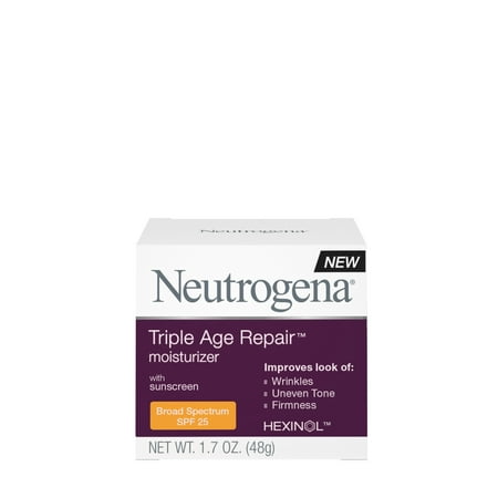 Neutrogena Triple Age Repair Facial Moisturizer with Vitamin C, Anti-Aging, SPF 25 1.7 (Best Anti Aging Moisturizer With Spf)