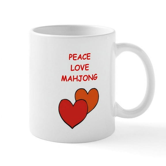 CafePress - Mahjong Mugs - 11 oz Ceramic Mug - Novelty Coffee Tea Cup