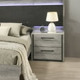 thumbnail image 5 of Roundhill Furniture Lenca King LED Wallbed with Nightstands - Weathered Gray, 5 of 7