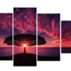 thumbnail image 5 of 5 Paneles Abstracto Cartel PVC Pintura Hogar Pared Arte Decoración Paisaje Paisaje Serie rojo BLESIY Cinco pintura decorativa, 5 of 6